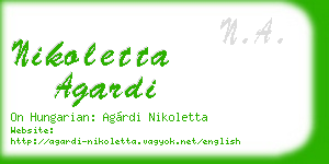 nikoletta agardi business card